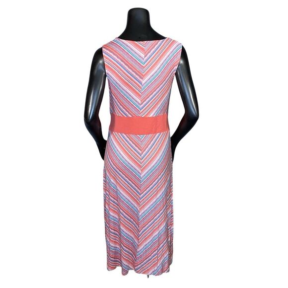 Nina Leonard Sleeveless Midi Dress Womens Size Medium V Neckline Summer Casual - Picture 3 of 7